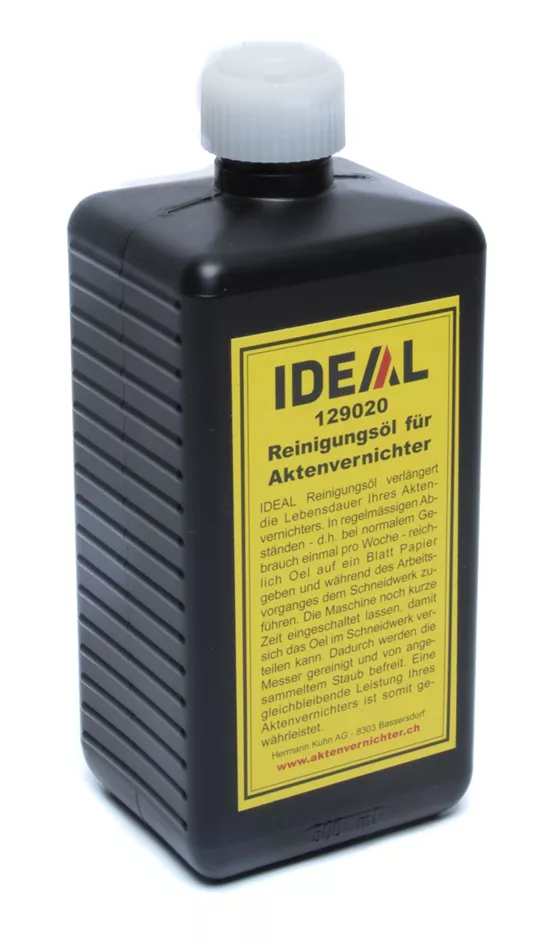 Bild von IDEAL-Spezialöl mit Dosierspritze für Aktenvernichter (500 ml) 